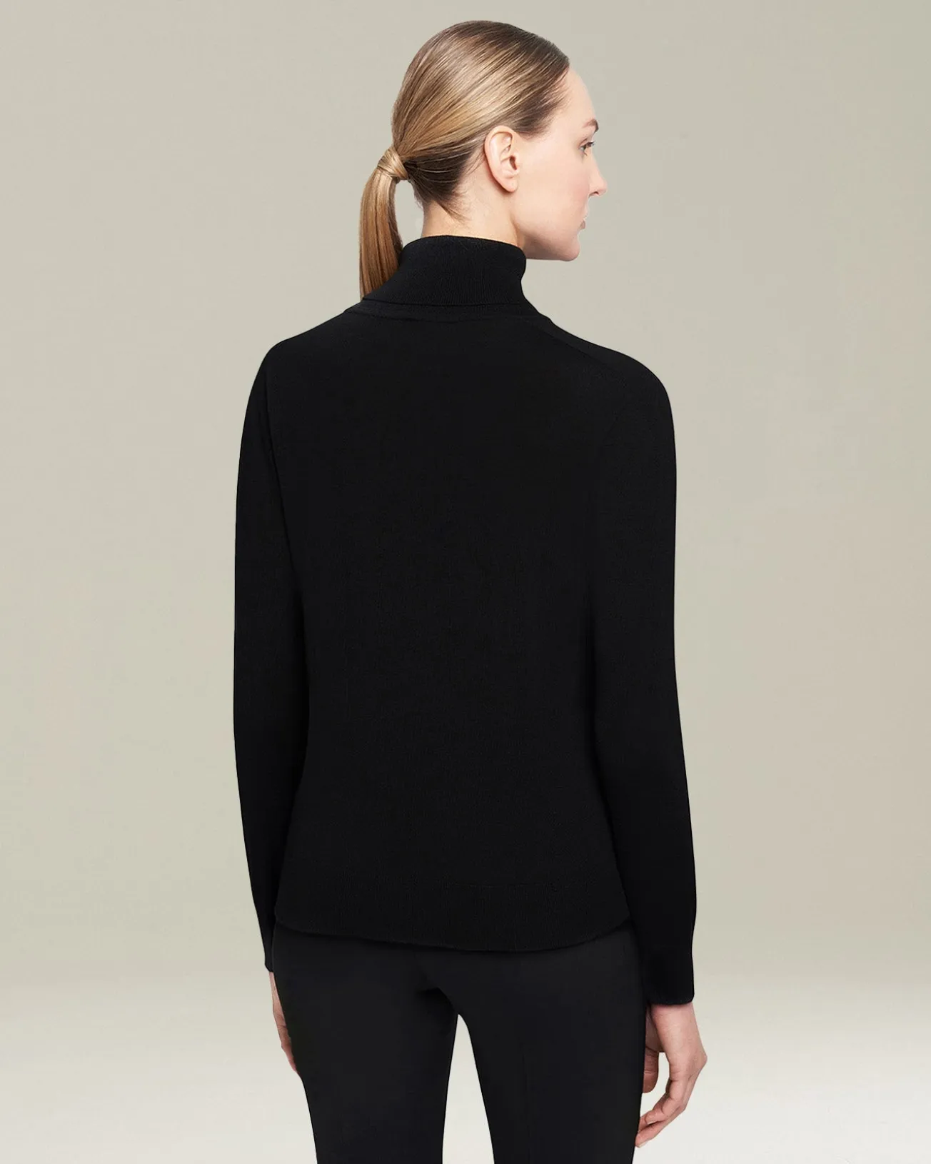 JERSEY HIGH NECK CASHMERE