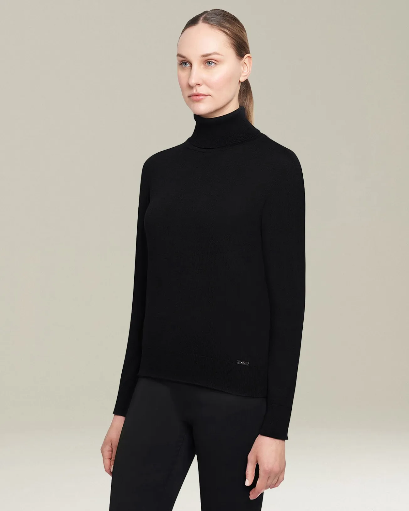 JERSEY HIGH NECK CASHMERE