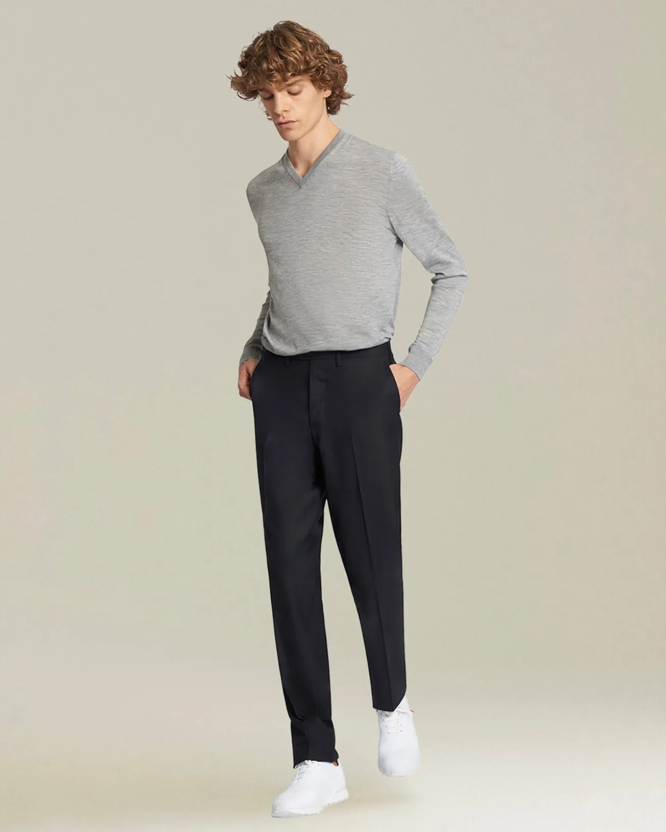 JERSEY V-NECK WOOL