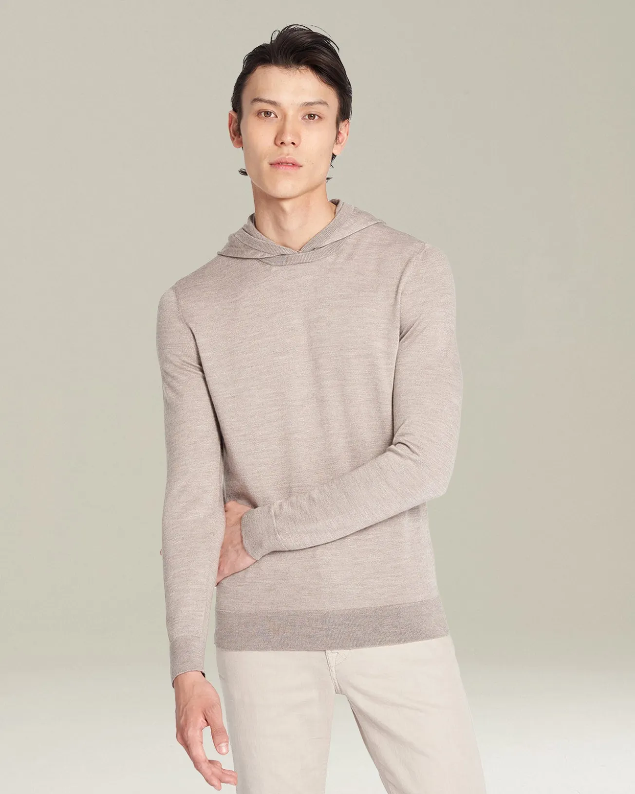 JERSEY W/HOOD CASHMERE