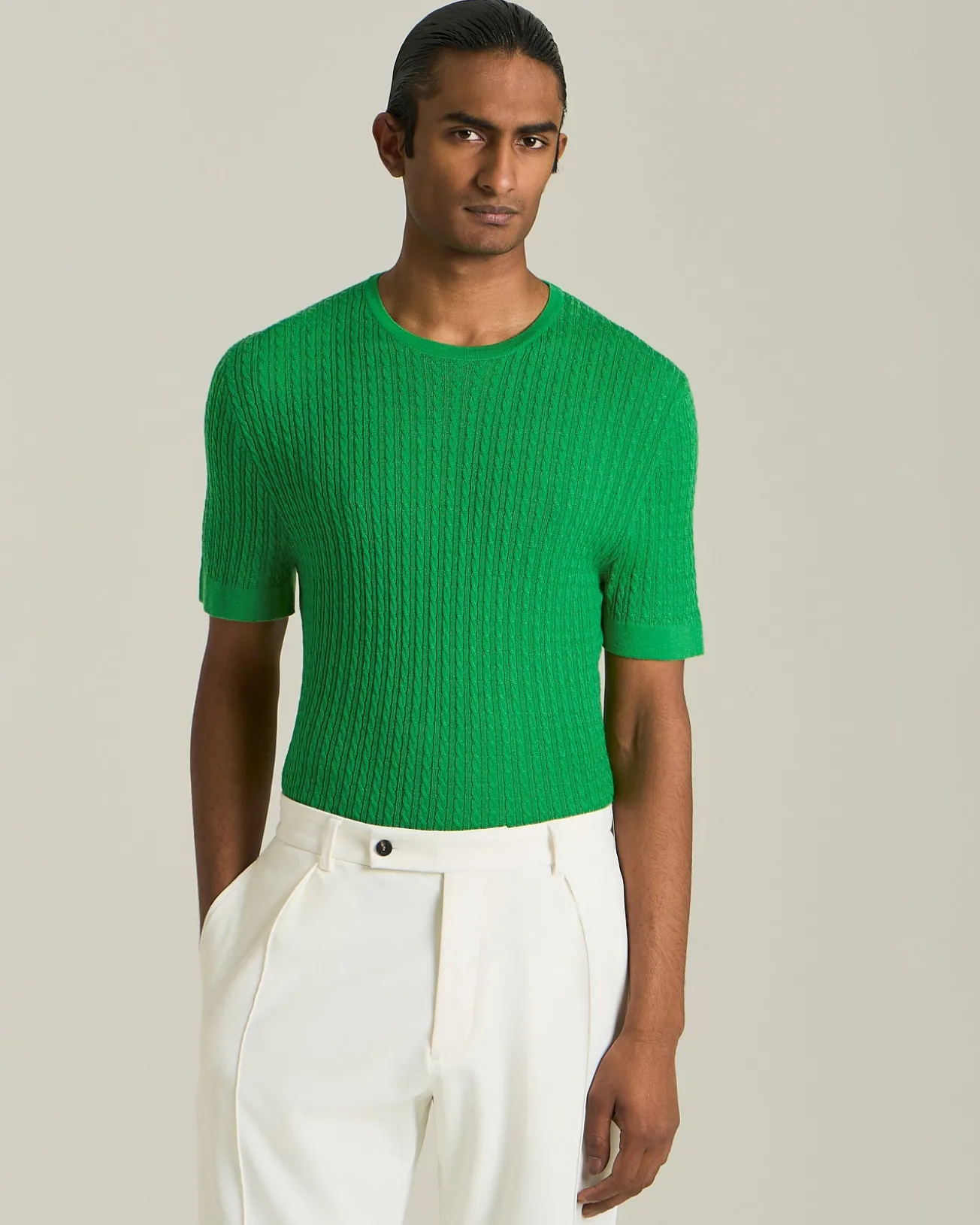 KNT WOOL AND SILK KNIT SHIRT