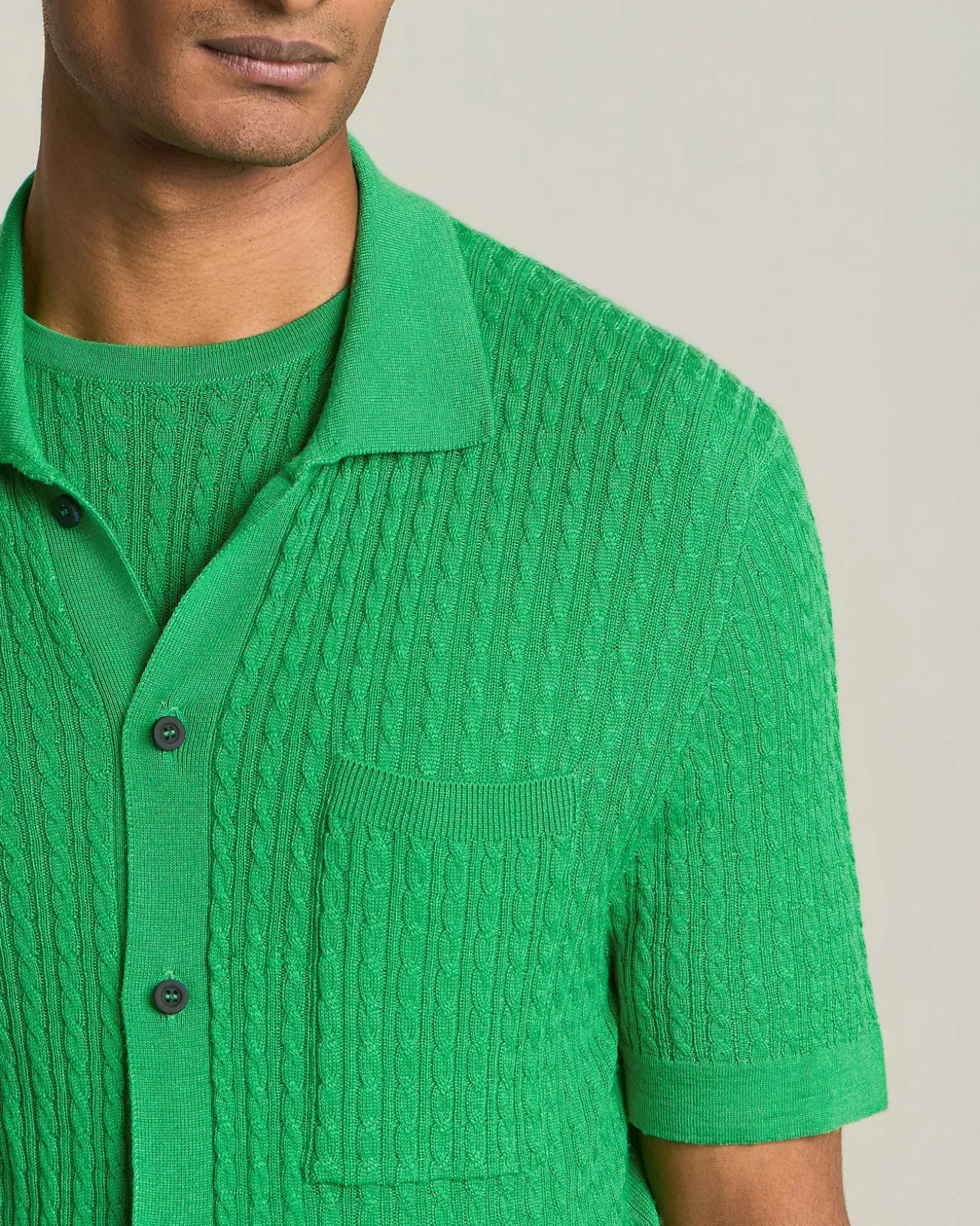 KNT WOOL AND SILK KNIT SHIRT