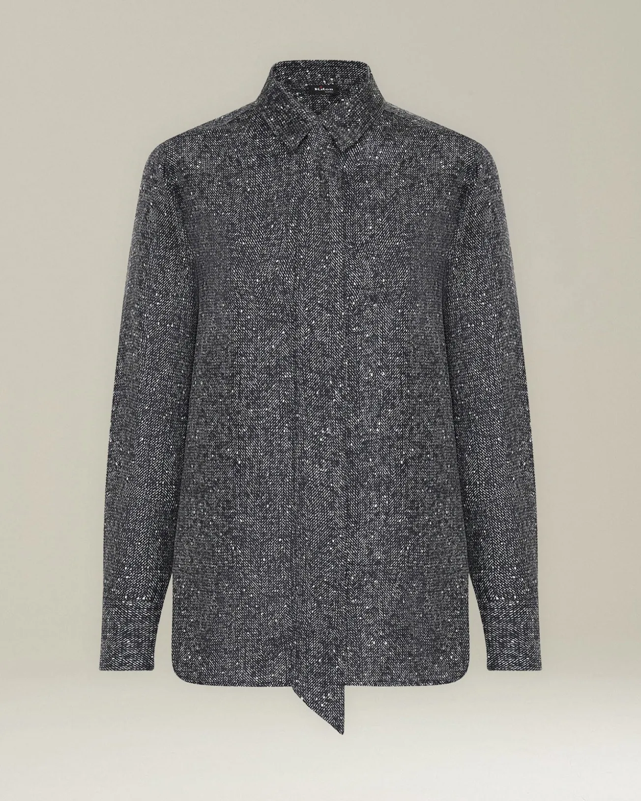 LAMÉ EFFECT SILK SHIRT