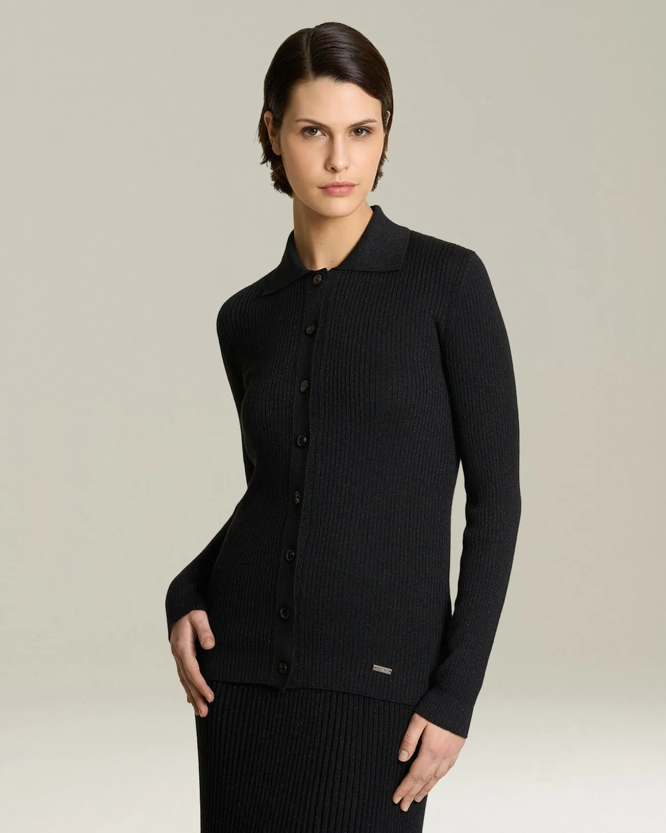 LAMÉ WOOL SHIRT