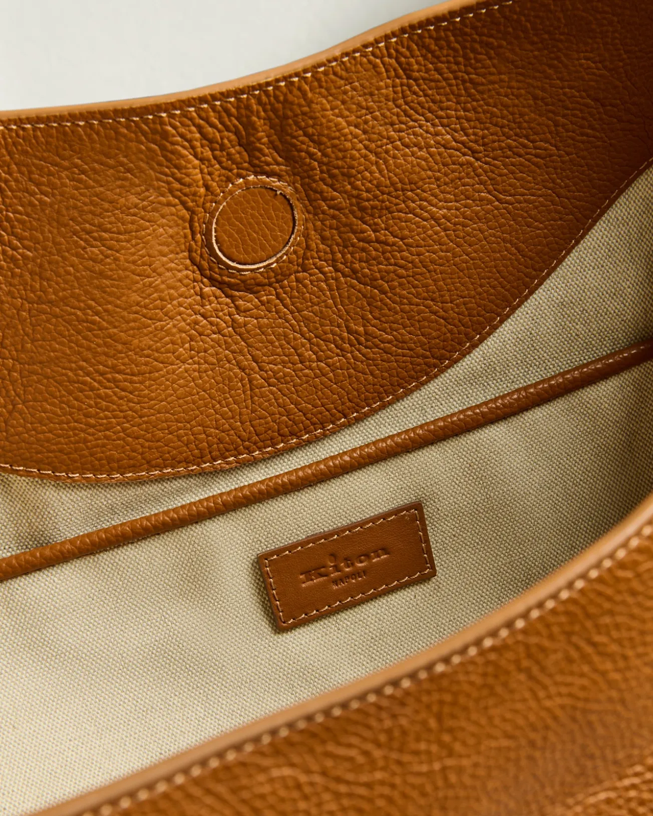 LEATHER EVENING BAG IN HAZELNUT CALFSKIN