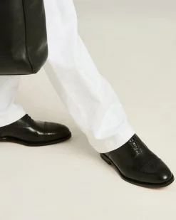 LEATHER LACE-UP SHOE BLACK CALFSKIN