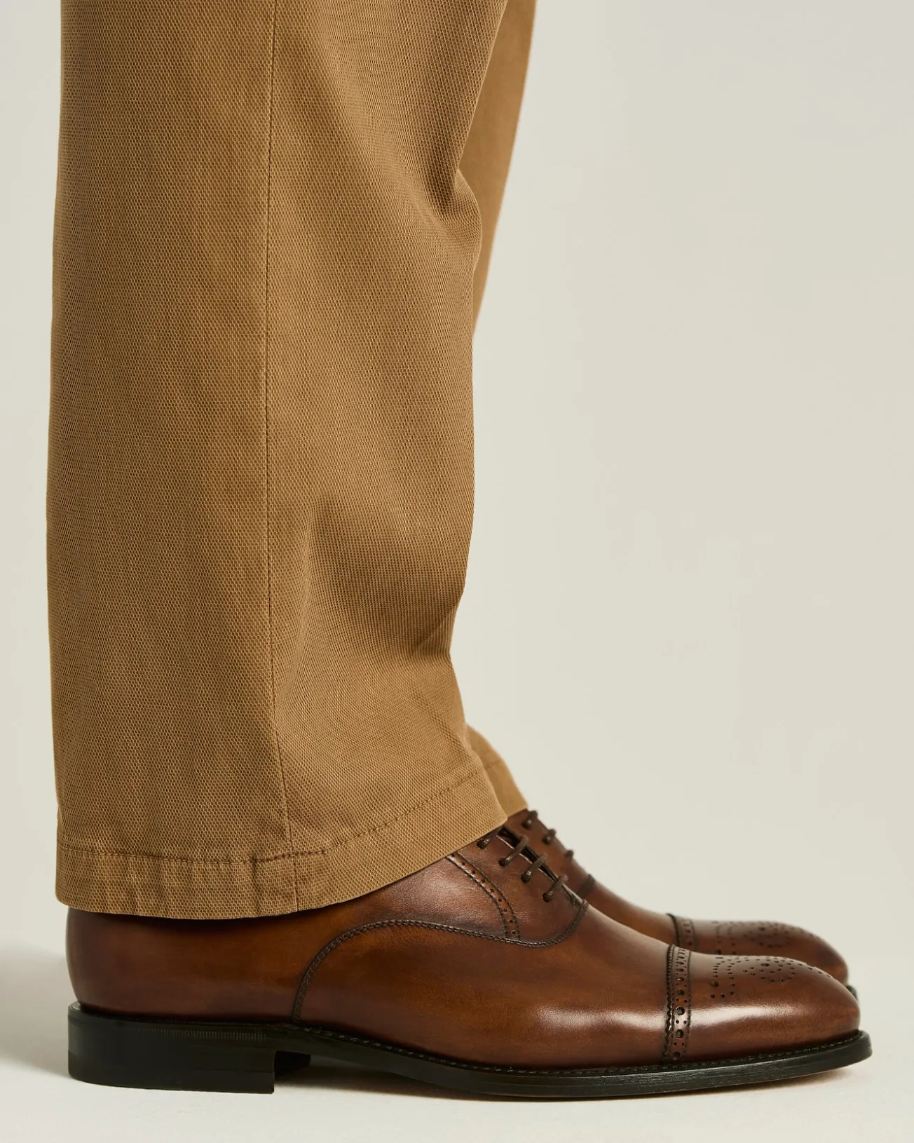 LEATHER LACE-UP SHOE DARK BROWN CALFSKIN