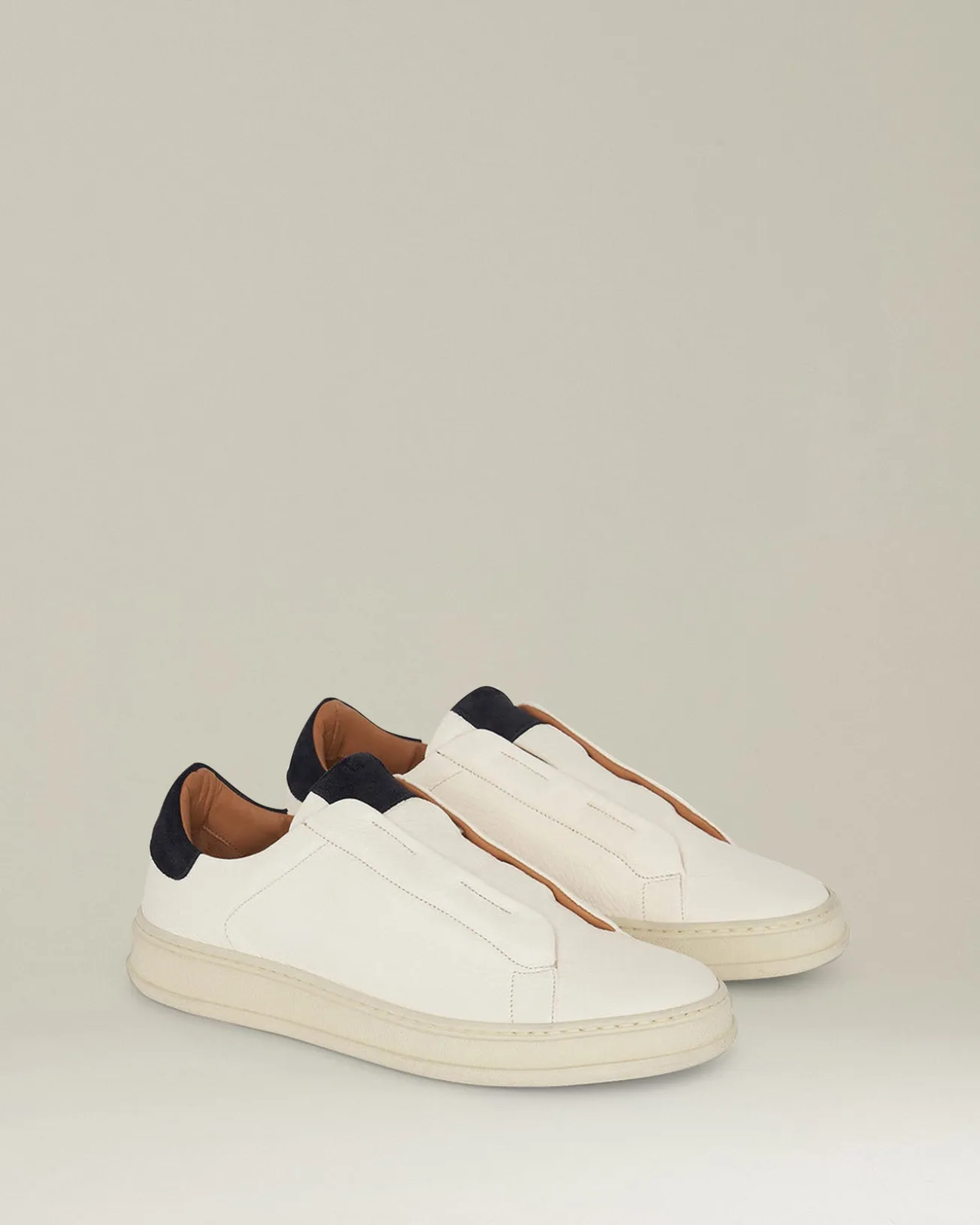 LEATHER SLIP-ON SNEAKERS