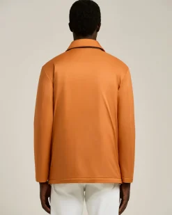 LIGHT ORANGE TECHNICAL FABRIC OVERSHIRT