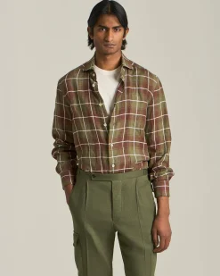 LINEN CHECKED SHIRT