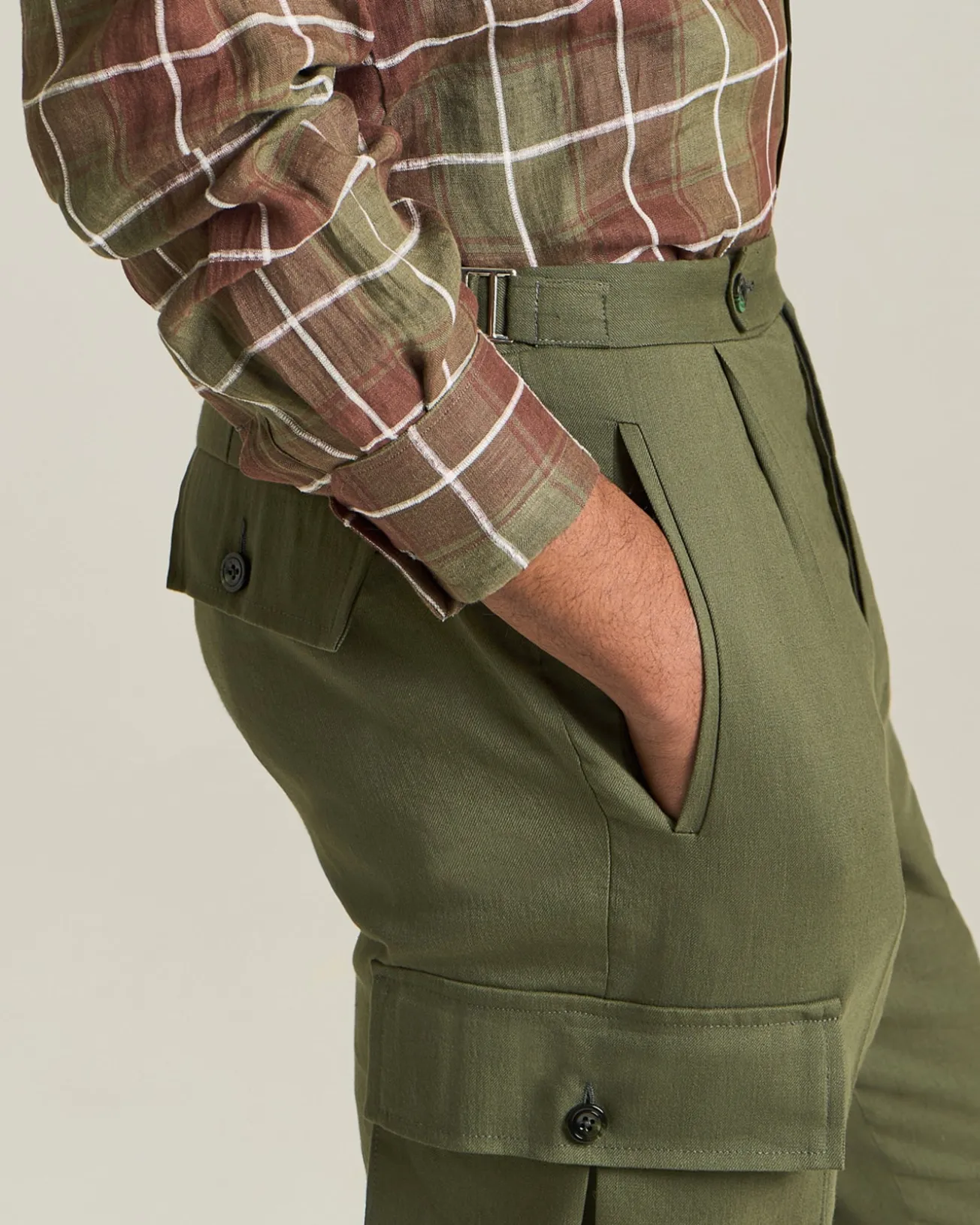 LINEN CHECKED SHIRT