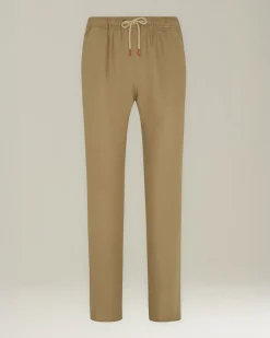 LINEN COMFORT-FIT PULL-ON TROUSERS