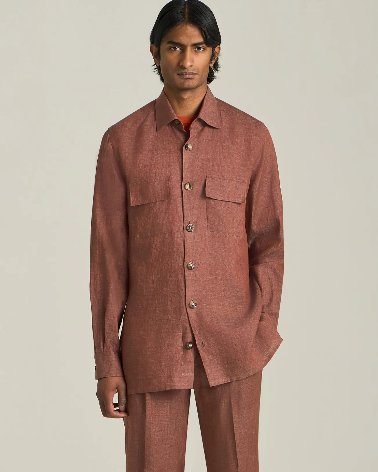 LINEN OVERSHIRT