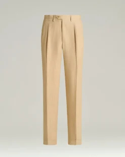 LINEN TROUSERS WITH DARTS BEIGE