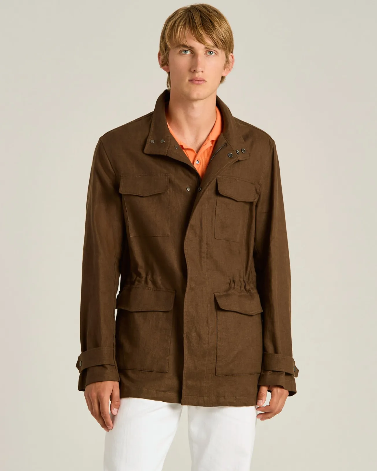 LINEN UTILITY JACKET