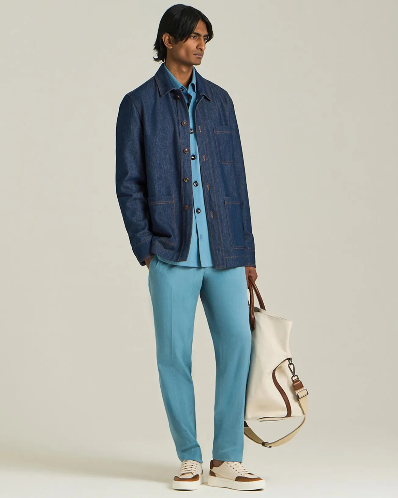 MINERAL WASHED COTTON OVERSHIRT