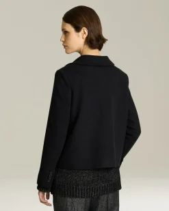 MONOCHROME CASHMERE PEA COAT