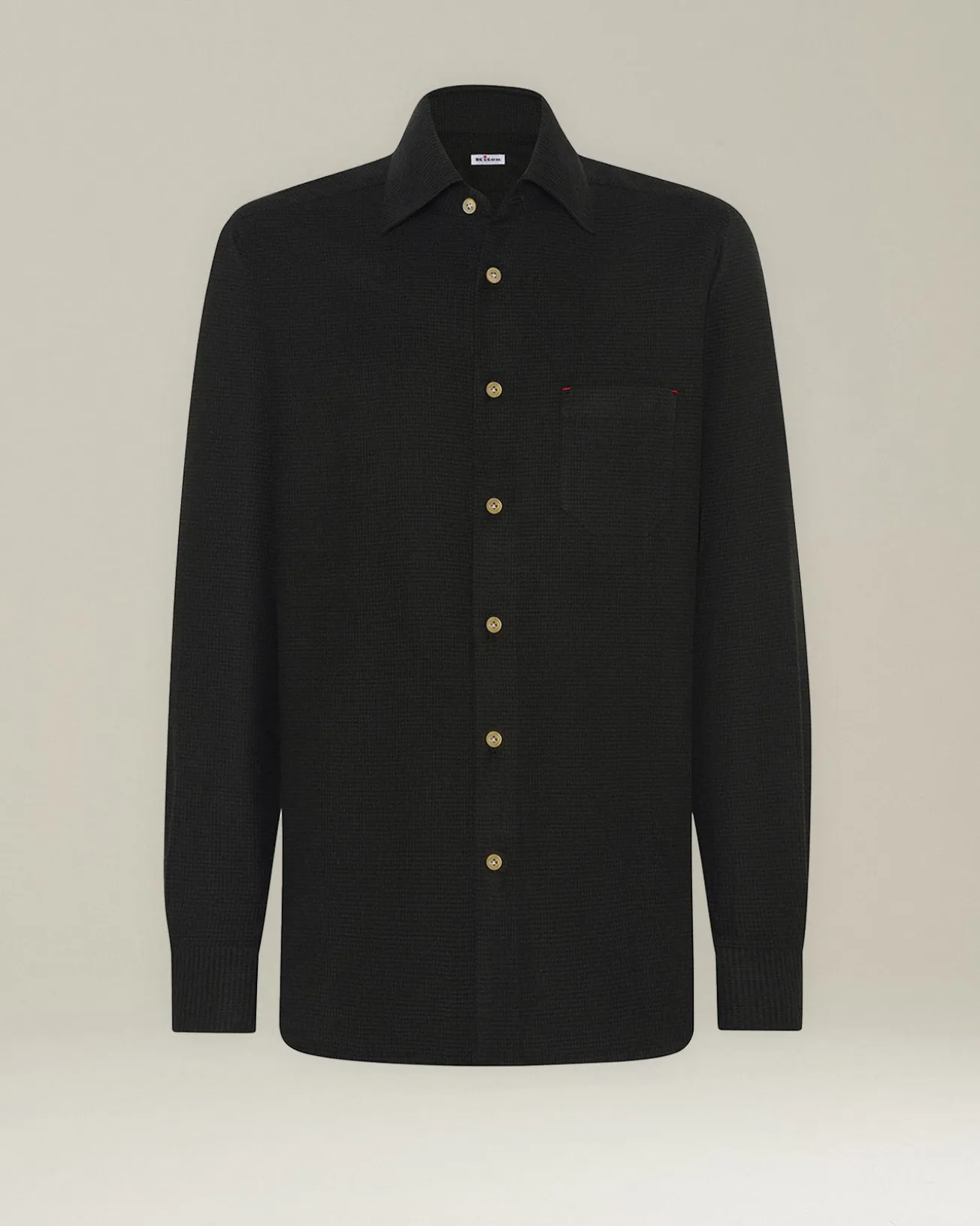 ‘NERANO’ HOUNDSTOOTH FLANNEL SHIRT