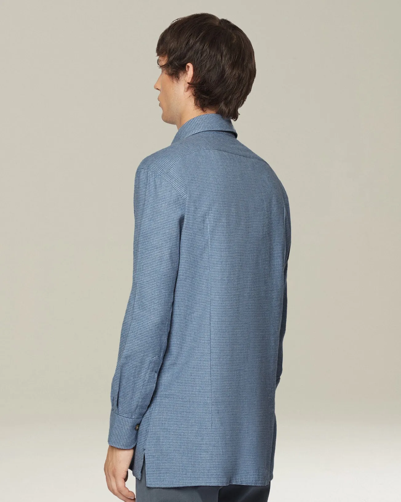 ‘NERANO’ HOUNDSTOOTH FLANNEL SHIRT