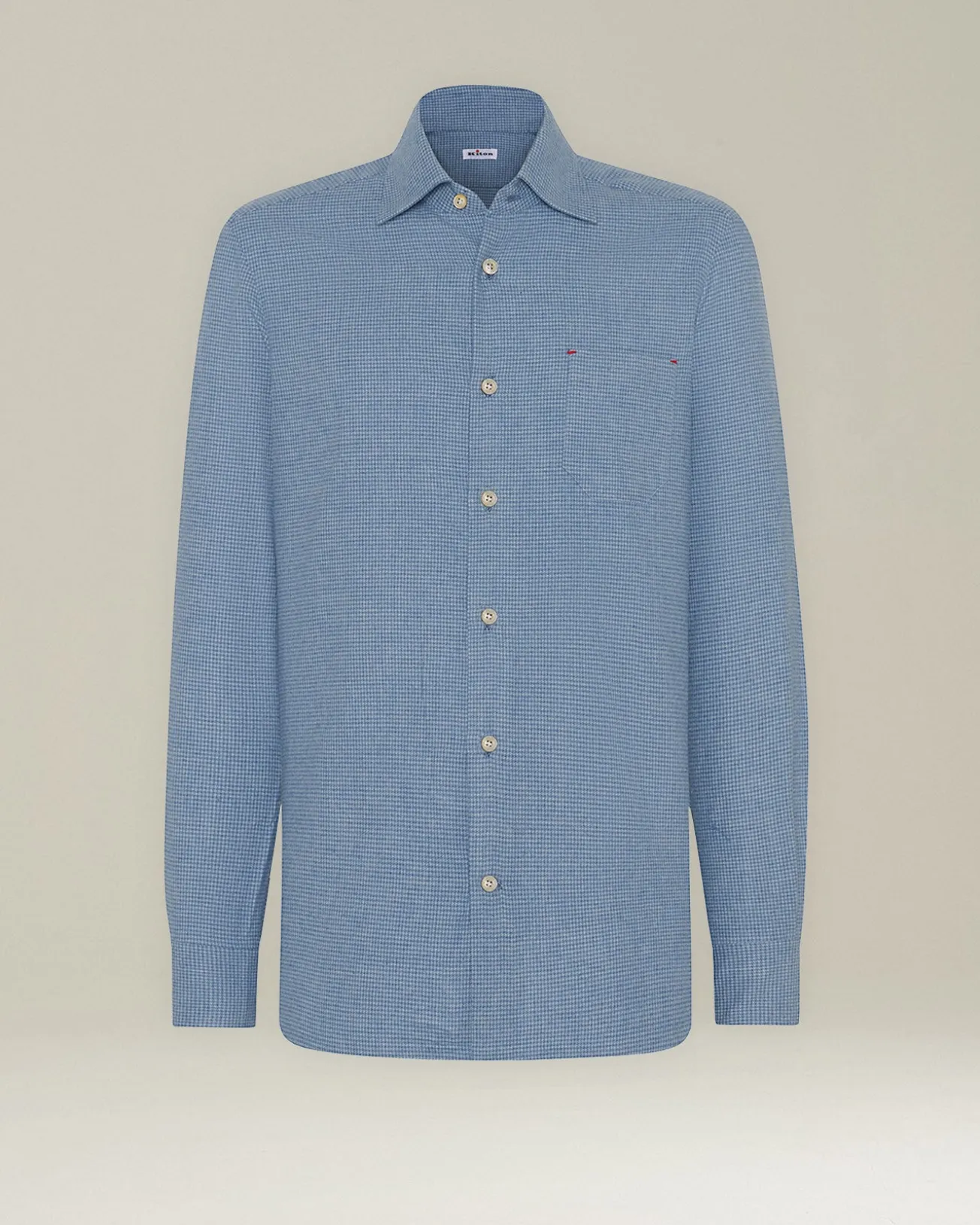 ‘NERANO’ HOUNDSTOOTH FLANNEL SHIRT
