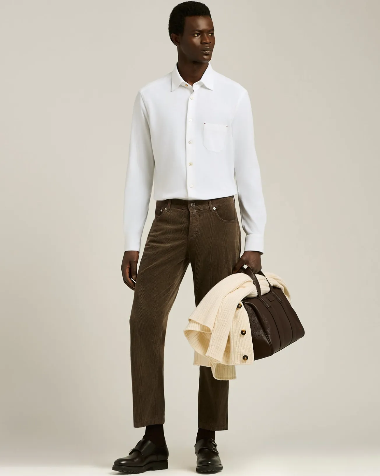 NERANO' SHIRT IN PURE WHITE COTTON JERSEY