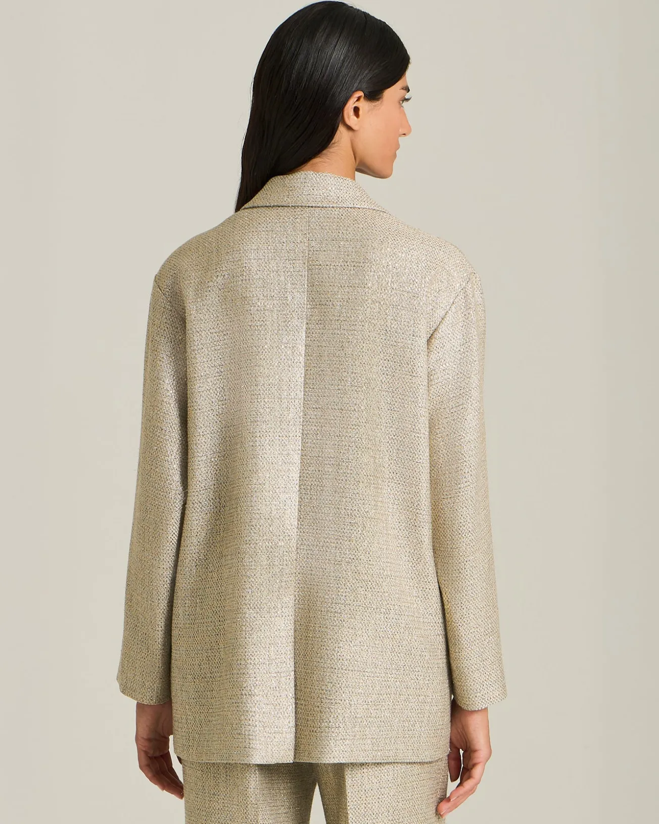 OVERSIZED LAMÉ EFFECT VISCOSE JACKET