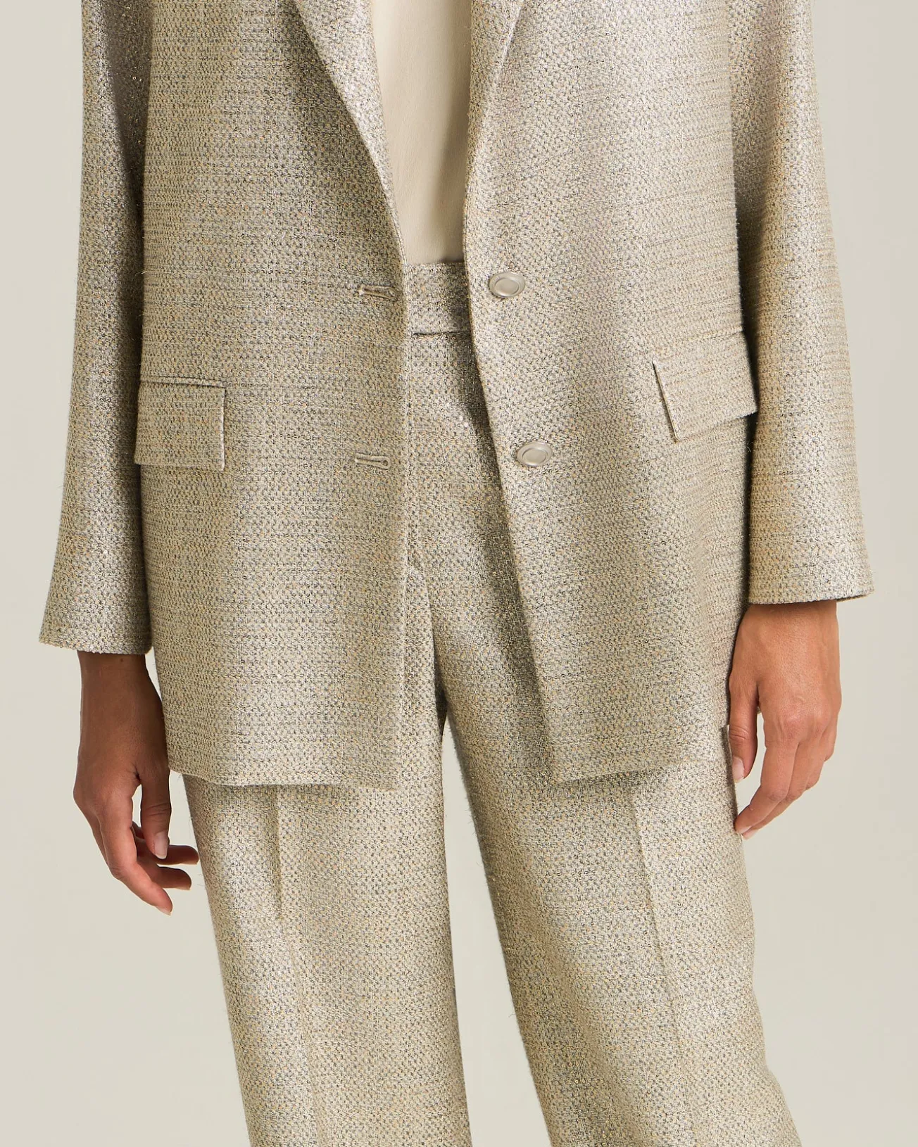 OVERSIZED LAMÉ EFFECT VISCOSE JACKET