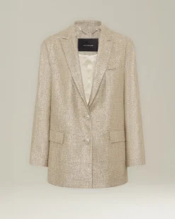 OVERSIZED LAMÉ EFFECT VISCOSE JACKET