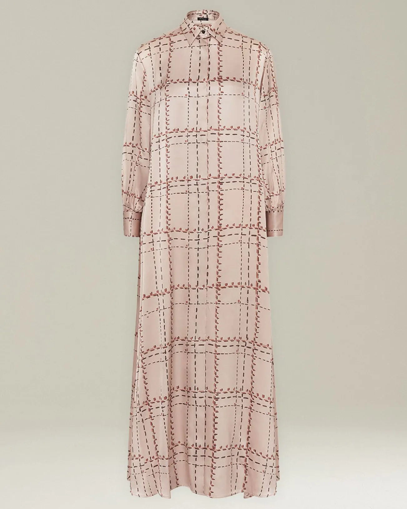PRINTED SILK SHIRT DRESS