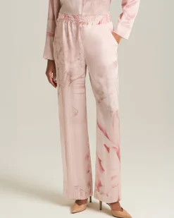 PRINTED SILK TROUSERS