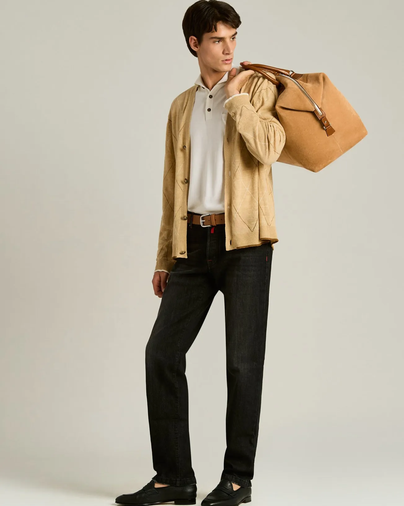 PURE LINEN CARDIGAN IN BEIGE