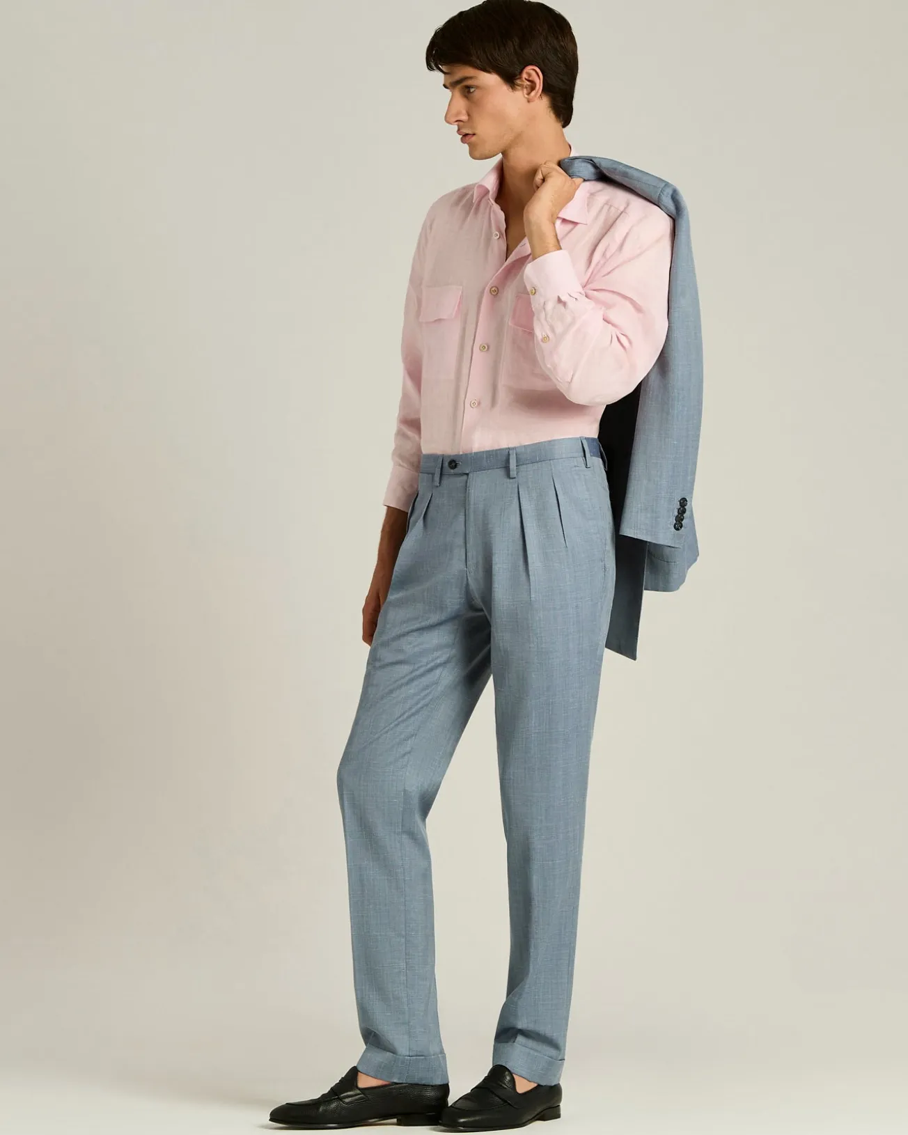 ROSE SHIRT WITH PATCH POCKETS IN 100% LINEN
