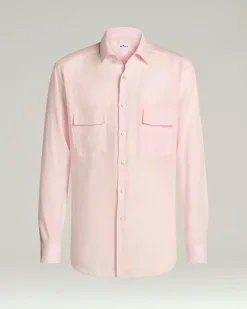 ROSE SHIRT WITH PATCH POCKETS IN 100% LINEN