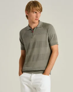 SHORT-SLEEVED ZIPPED POLO SHIRT