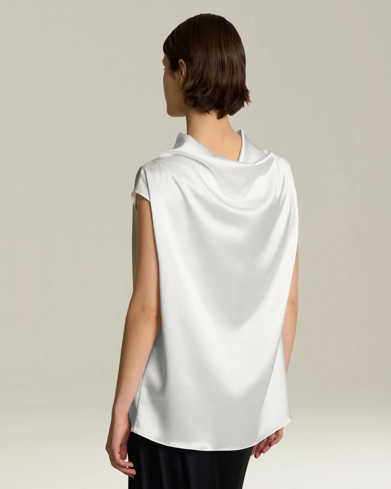 SILK BLOUSE WITH DRAPING