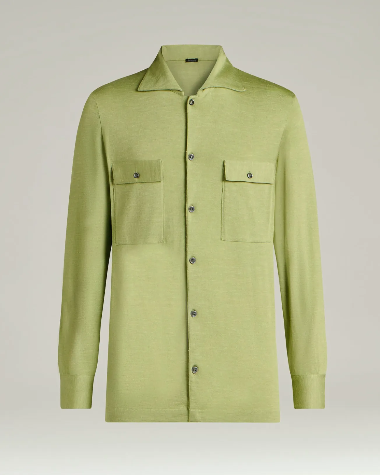 SILK, CASHMERE AND LINEN BLEND OVERSHIRT