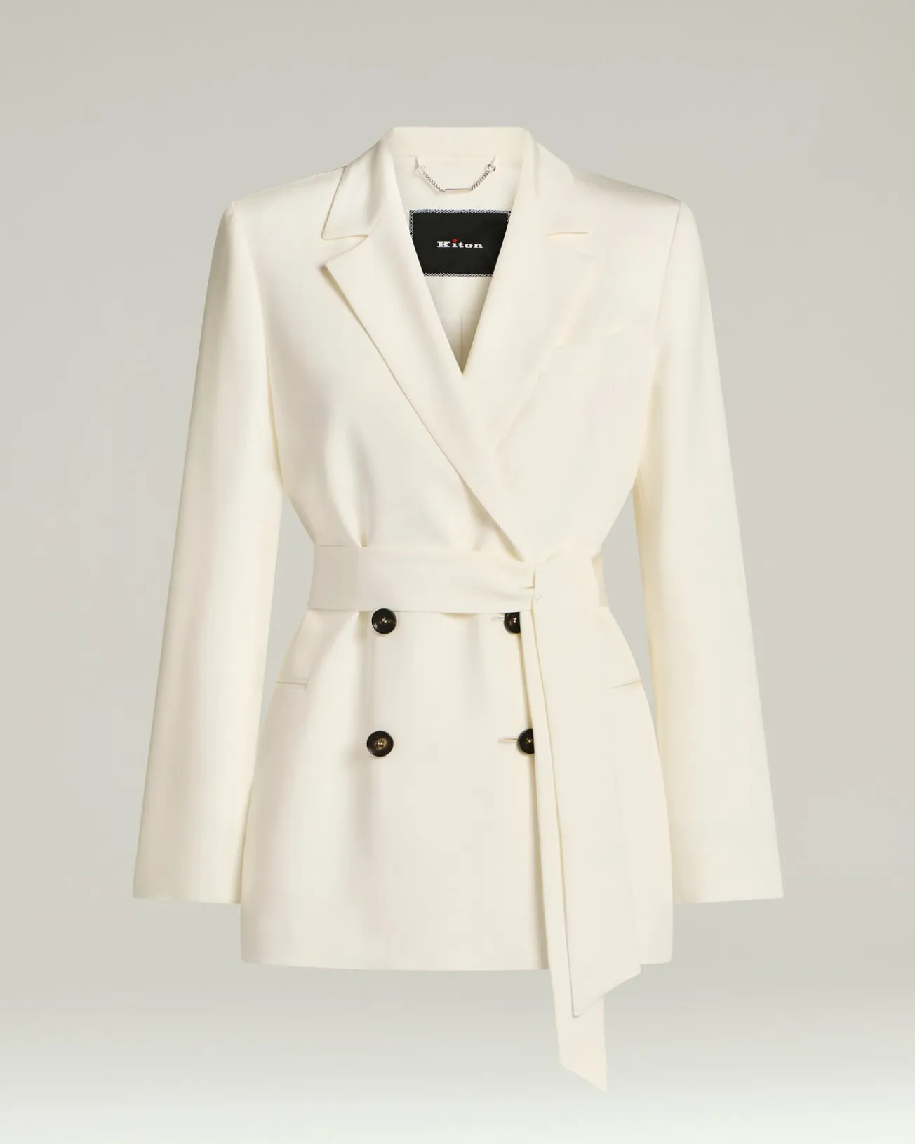 SILK SATIN DOUBLE-BREASTED JACKET