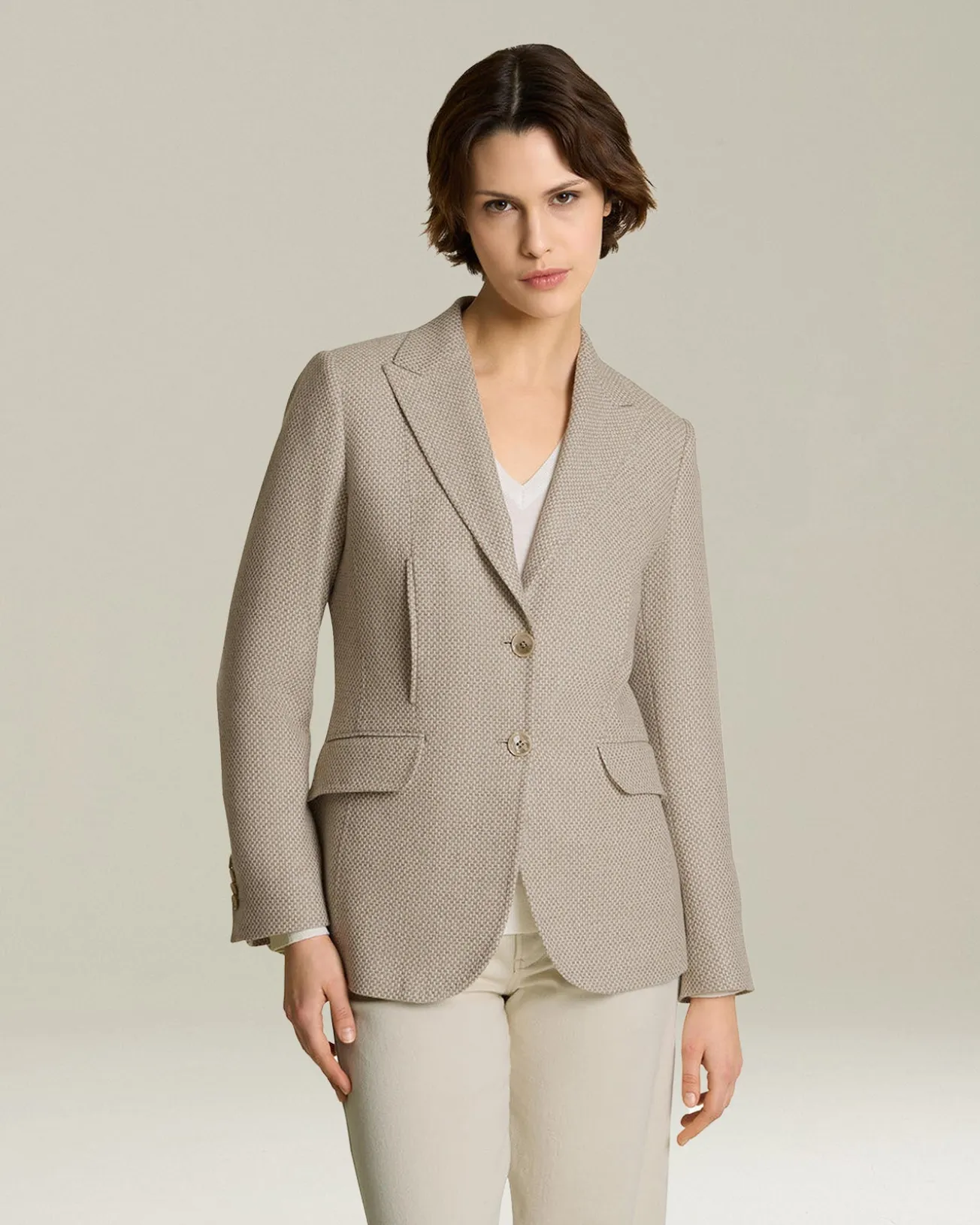SINGLE-BREASTED CASHMERE BLAZER