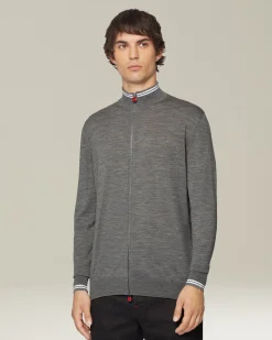 SPORTY WOOL CARDIGAN