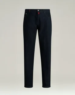 STRETCH COTTON TROUSERS IN INDIGO