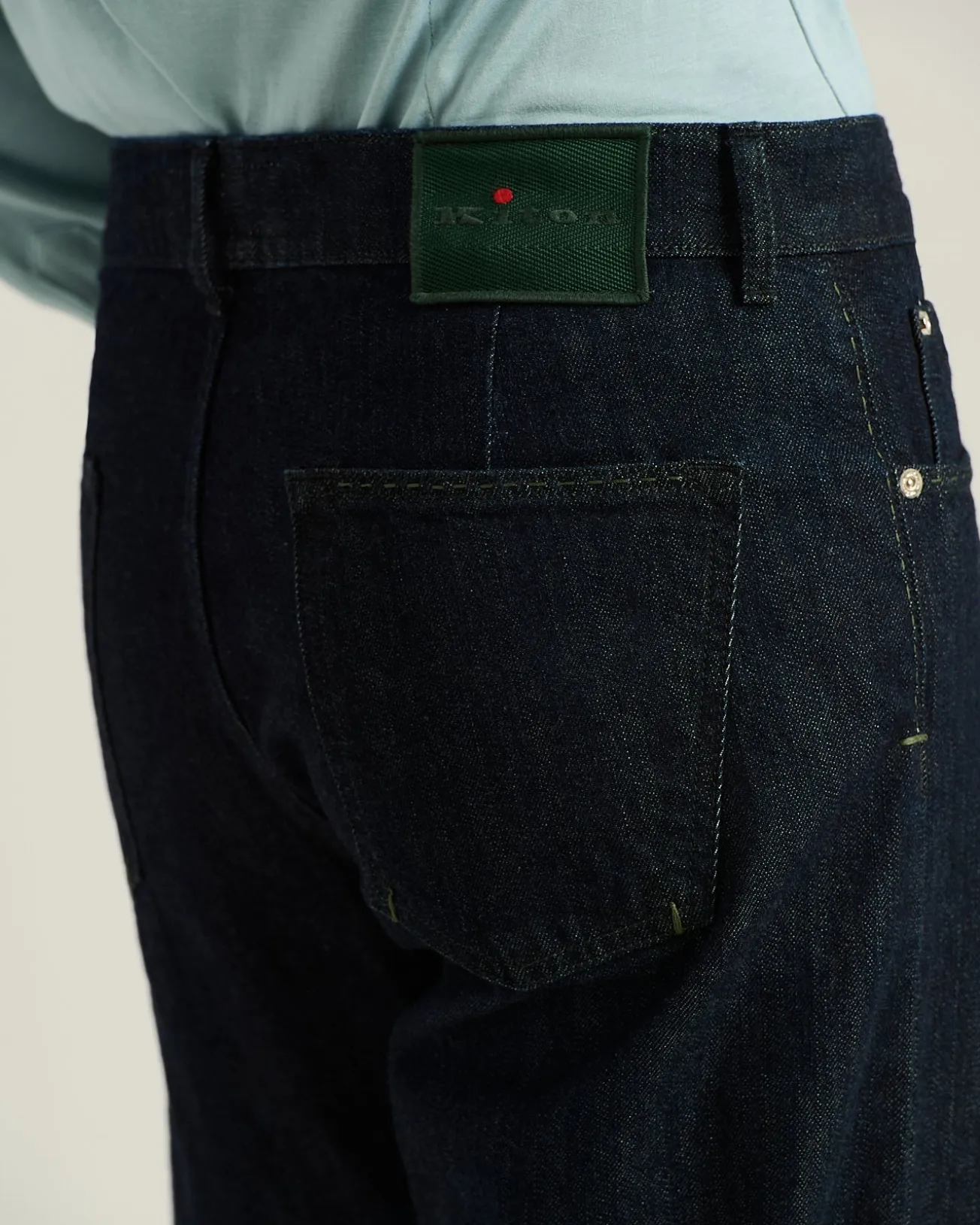 STRETCH COTTON TROUSERS IN INDIGO
