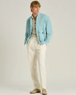 SUEDE JACKET IN AZURE LAMBSKIN