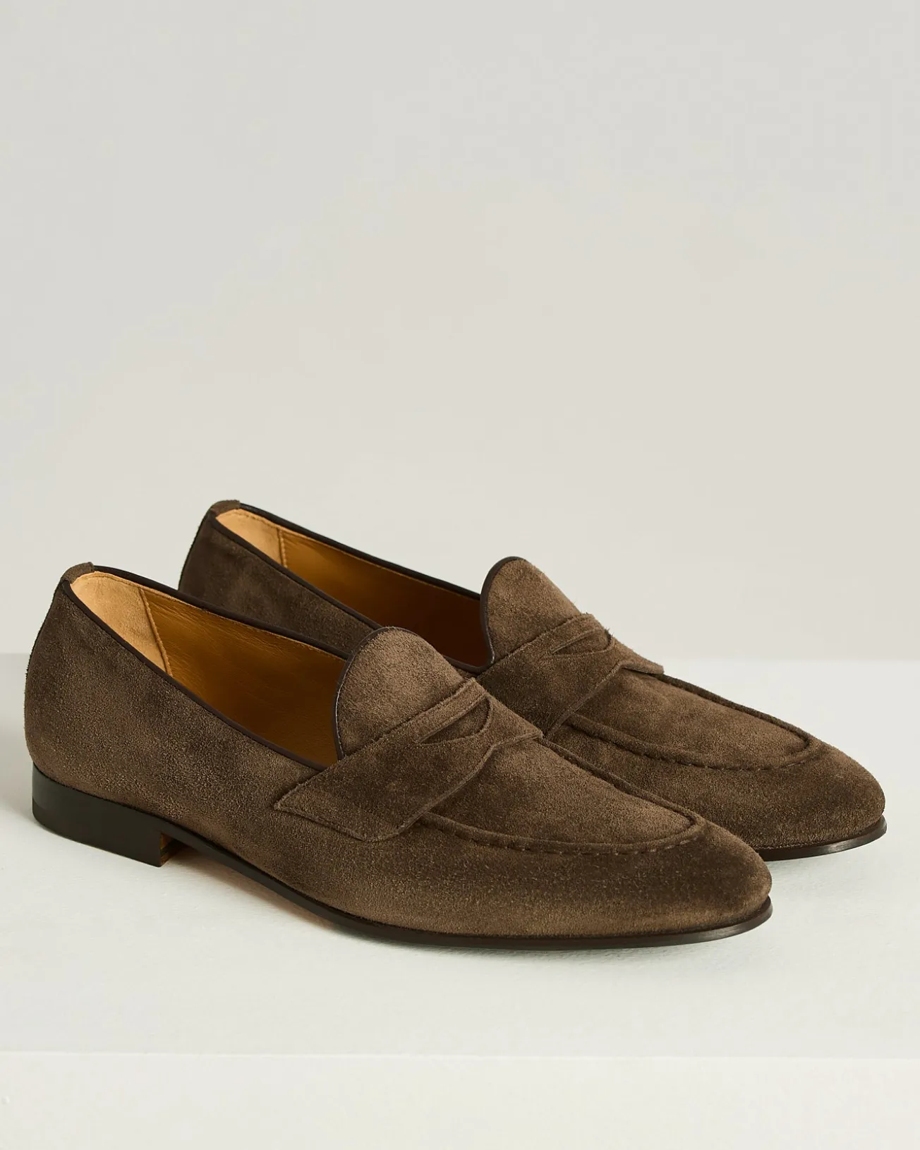 SUEDE LOAFERS DARK BROWN CALFSKIN