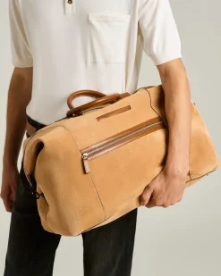 SUEDE WEEKEND HOLDALL COGNAC CALFSKIN