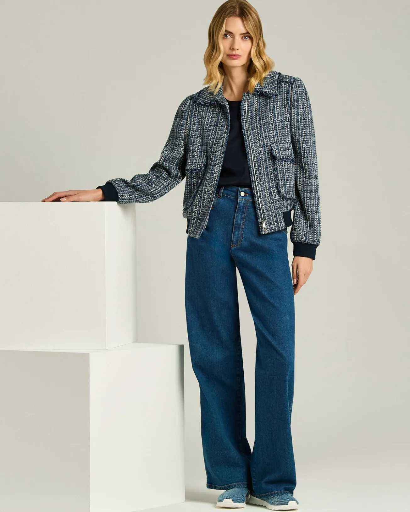 TAILORED DENIM TROUSERS