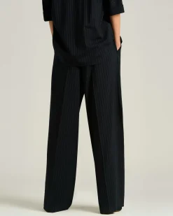 TAILORED LIGHTWEIGHT WOOL BLACK TROUSERS