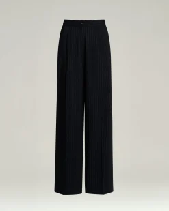 TAILORED LIGHTWEIGHT WOOL BLACK TROUSERS