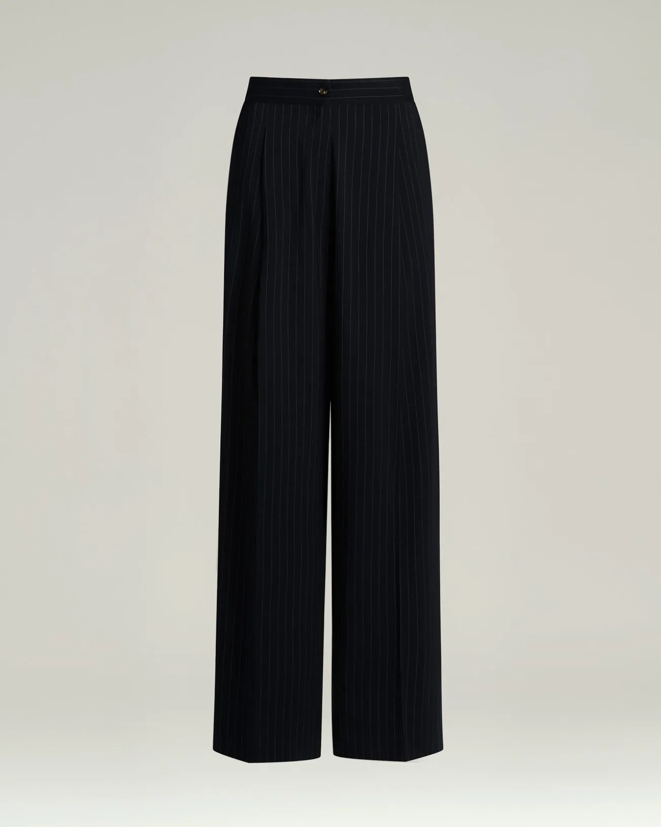 TAILORED LIGHTWEIGHT WOOL BLACK TROUSERS