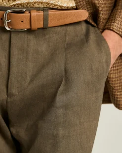 TAILORED LINEN AND WOOL TROUSERS