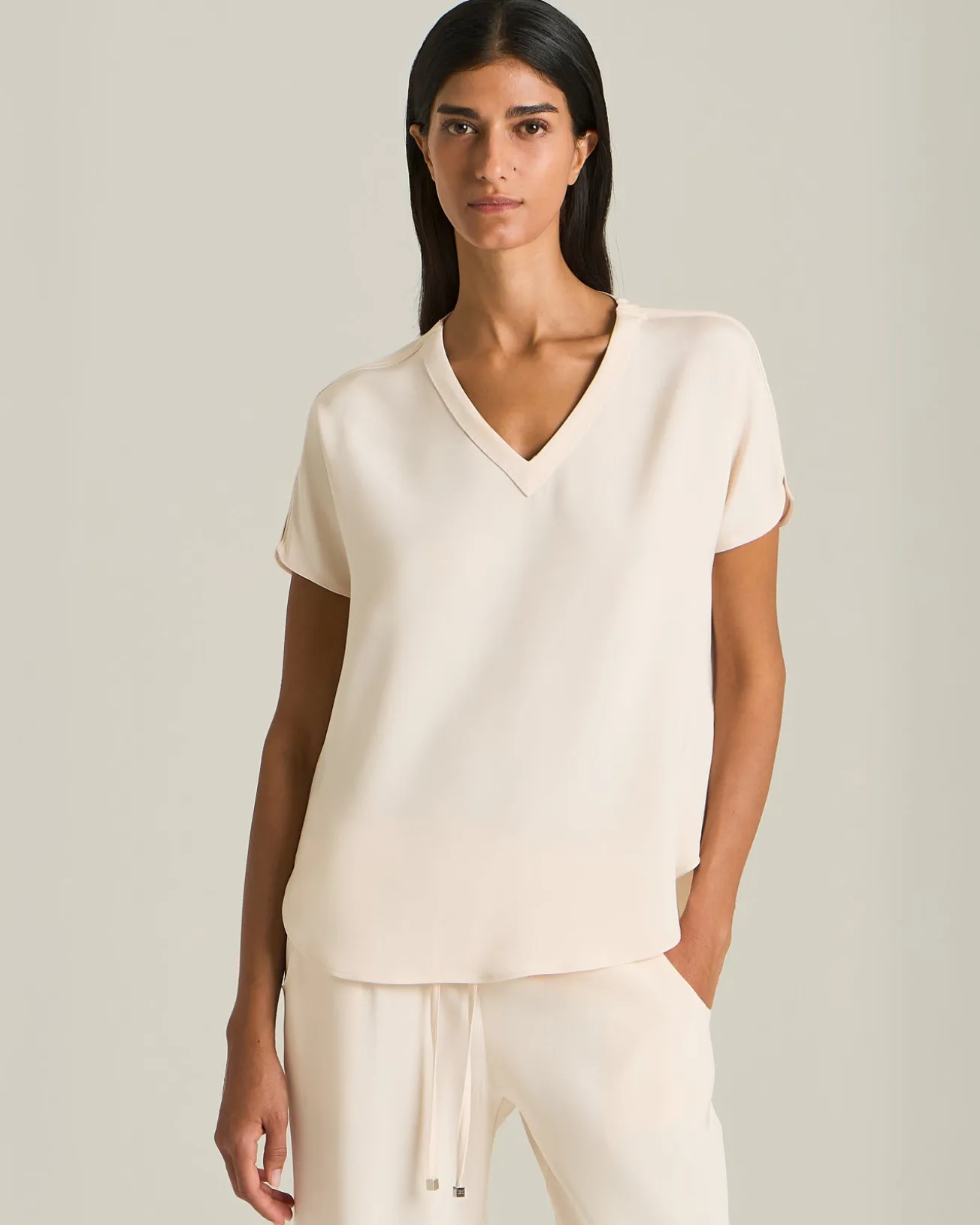 TAILORED SILK T-SHIRT
